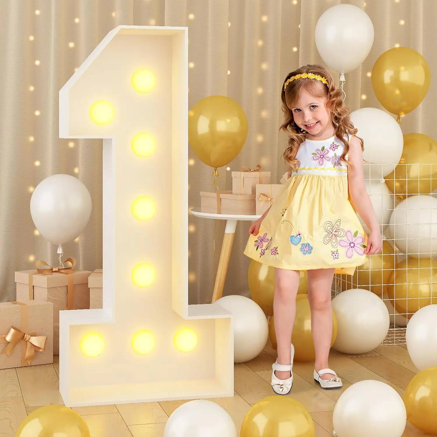 Led Balloon Light - Riesige LED-Zahlenleuchte für Kindergeburtstag Hochzeit Jubiläum
