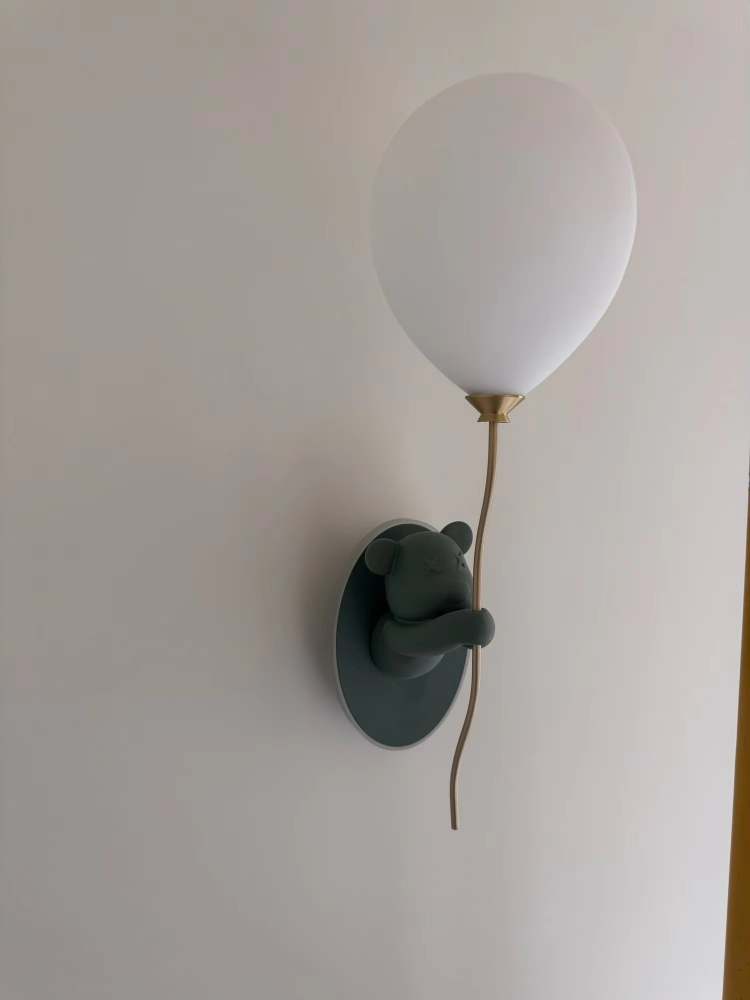 Led Balloon Light - Kreative Bären-Wandleuchte Cartoon-Ballonlampe für Kinderzimmer Studierzimmer