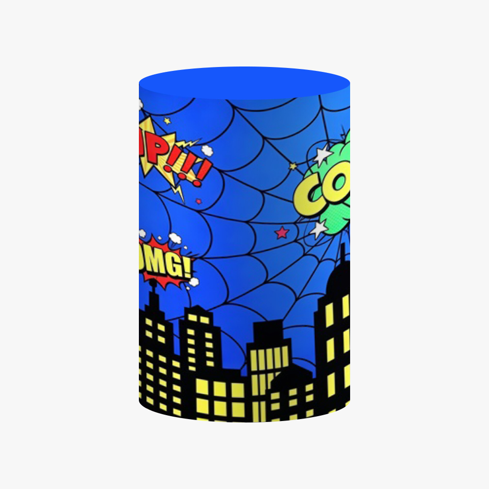 Comic-Superhelden-Zylinder-Abd – Dessert Table Backdrop Bewertung und Preis