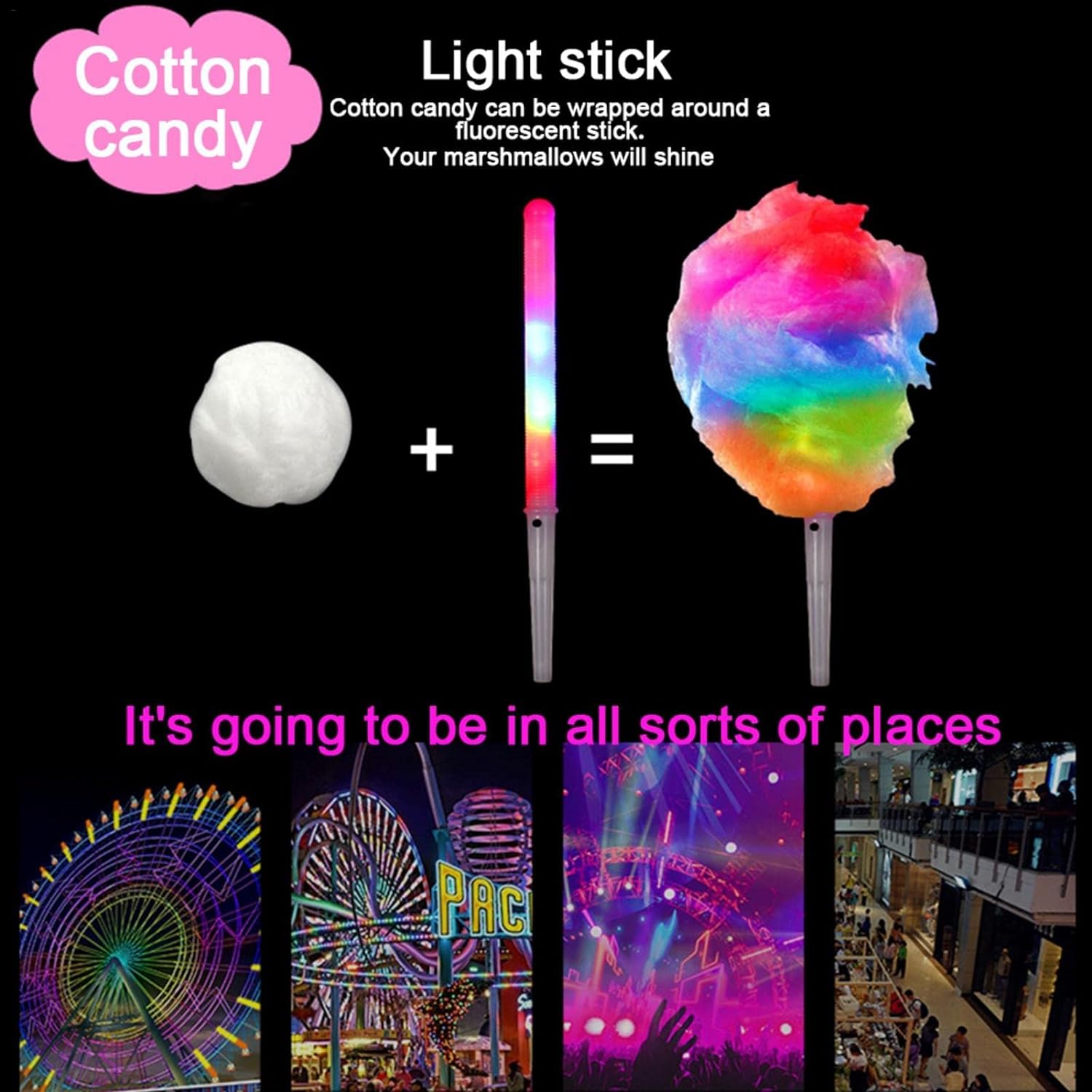 20 Stück Bunte Blinkende LED-Z – Cotton Candy Cone Bewertung und Preis