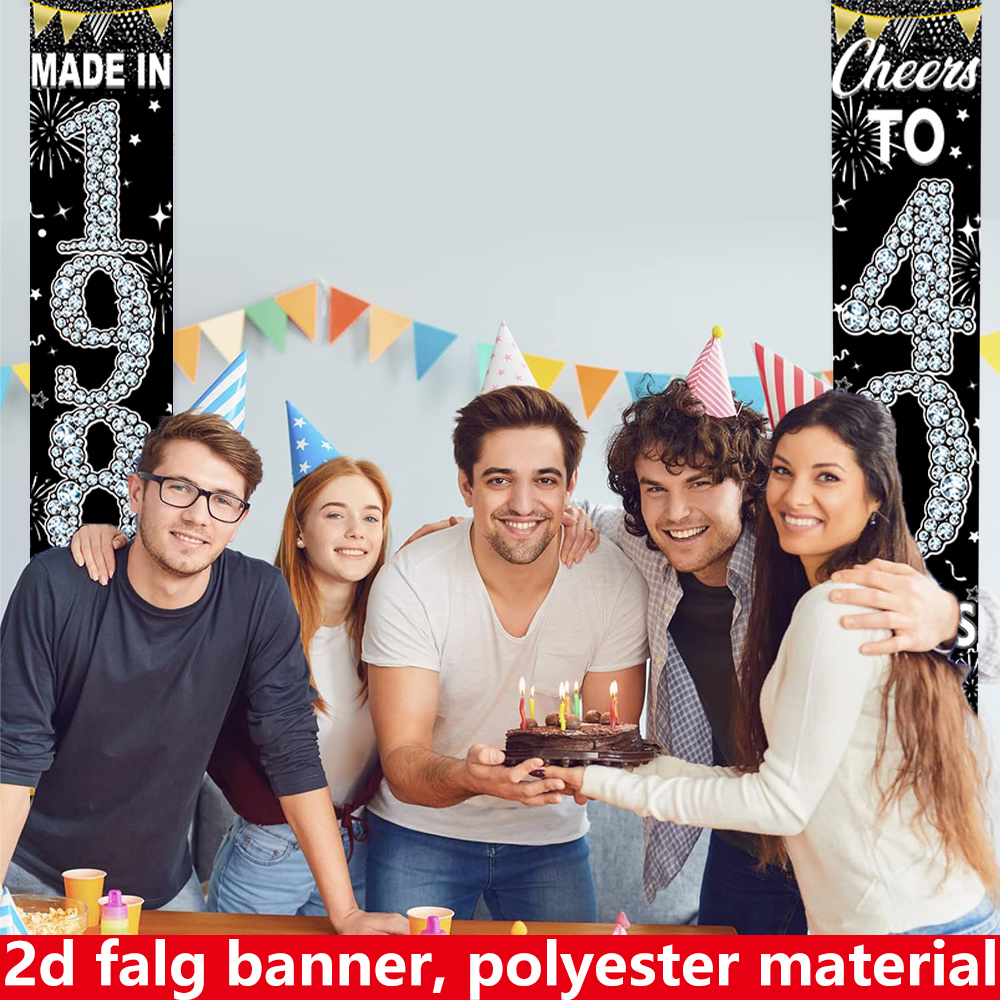 2 Stück 2D Flache Banner zum 4 – Party Banner Gold Bewertung und Preis
