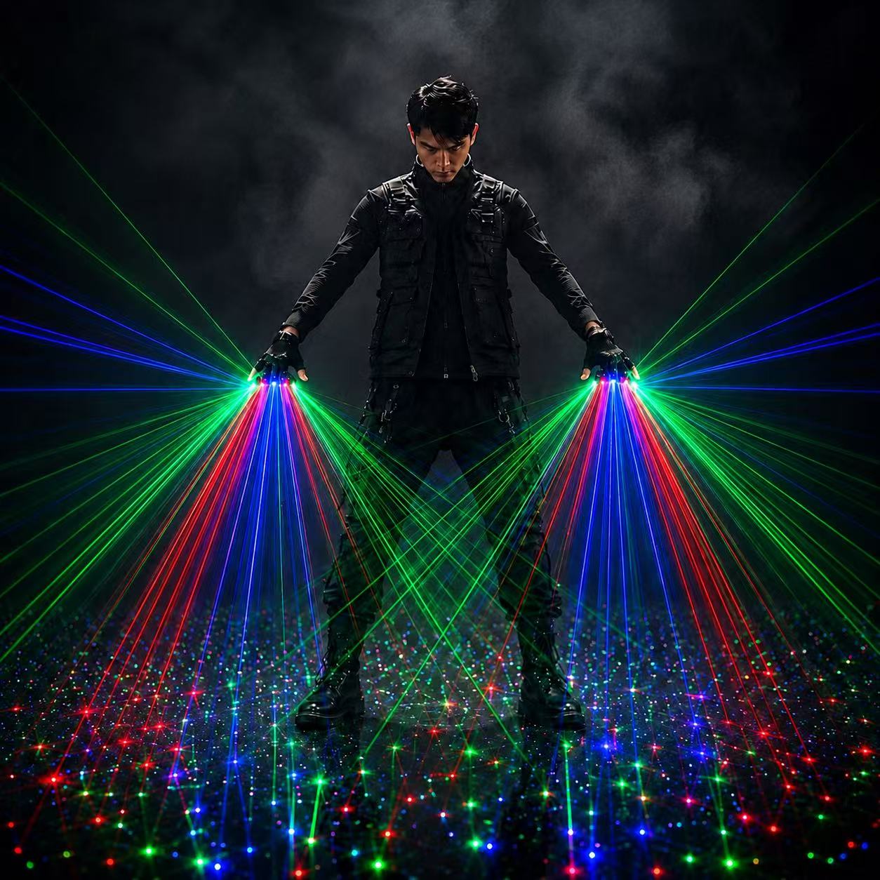 RGB-Laserhandschuhe, wiederauf – Event Party Dj Bewertung und Preis