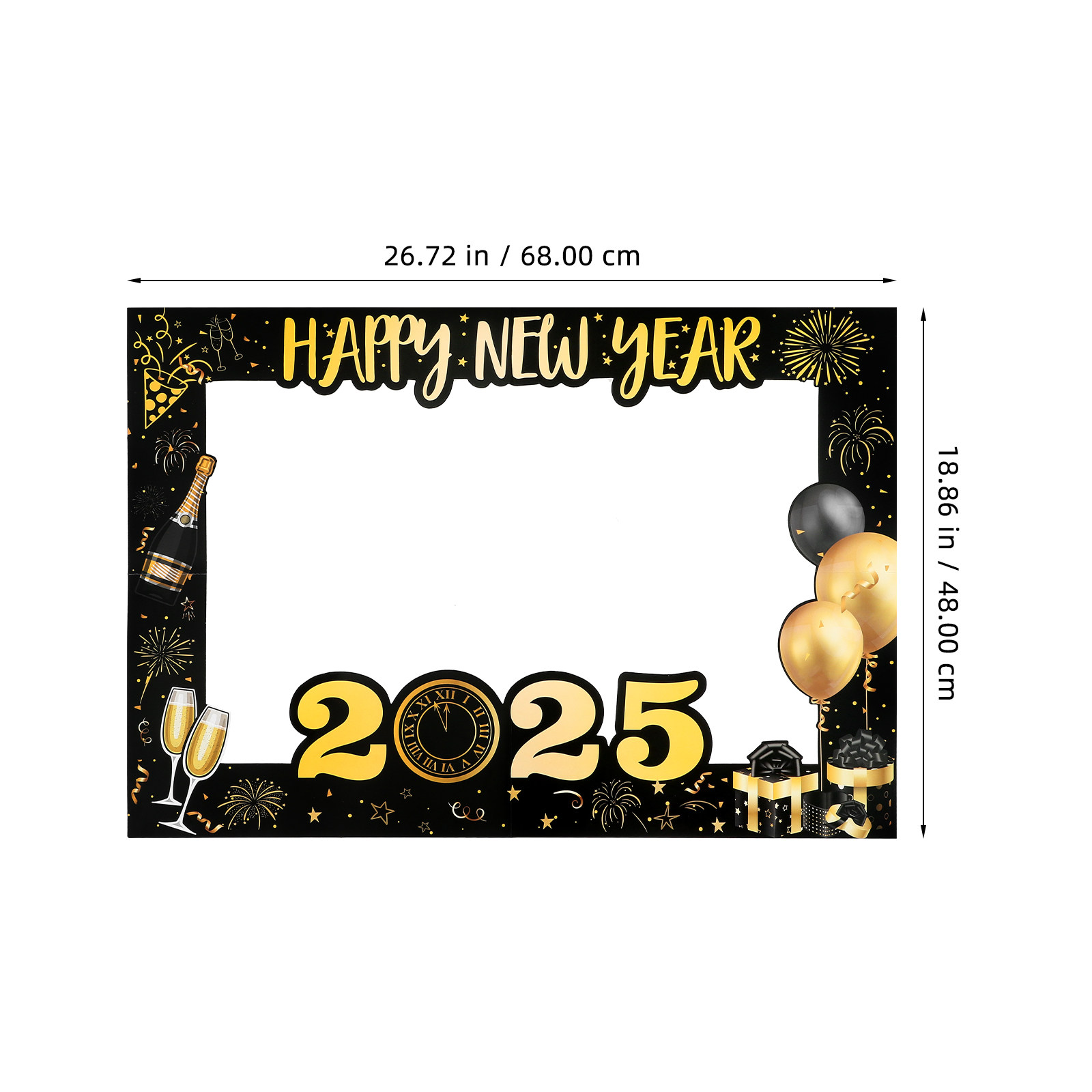 Kreativer Schwarzgoldener 2025 – Photo Booth Frame Bewertung und Preis